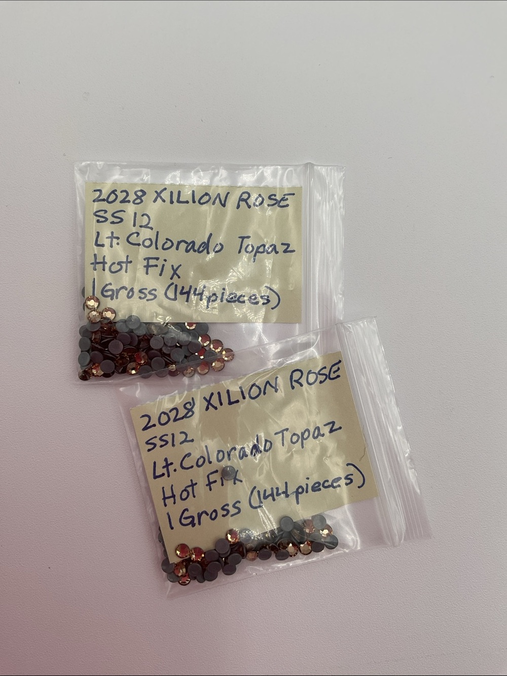 Swarovski • Color: Light Colorado Topaz, 2028 XILION Rose Hotfix Rhinestones